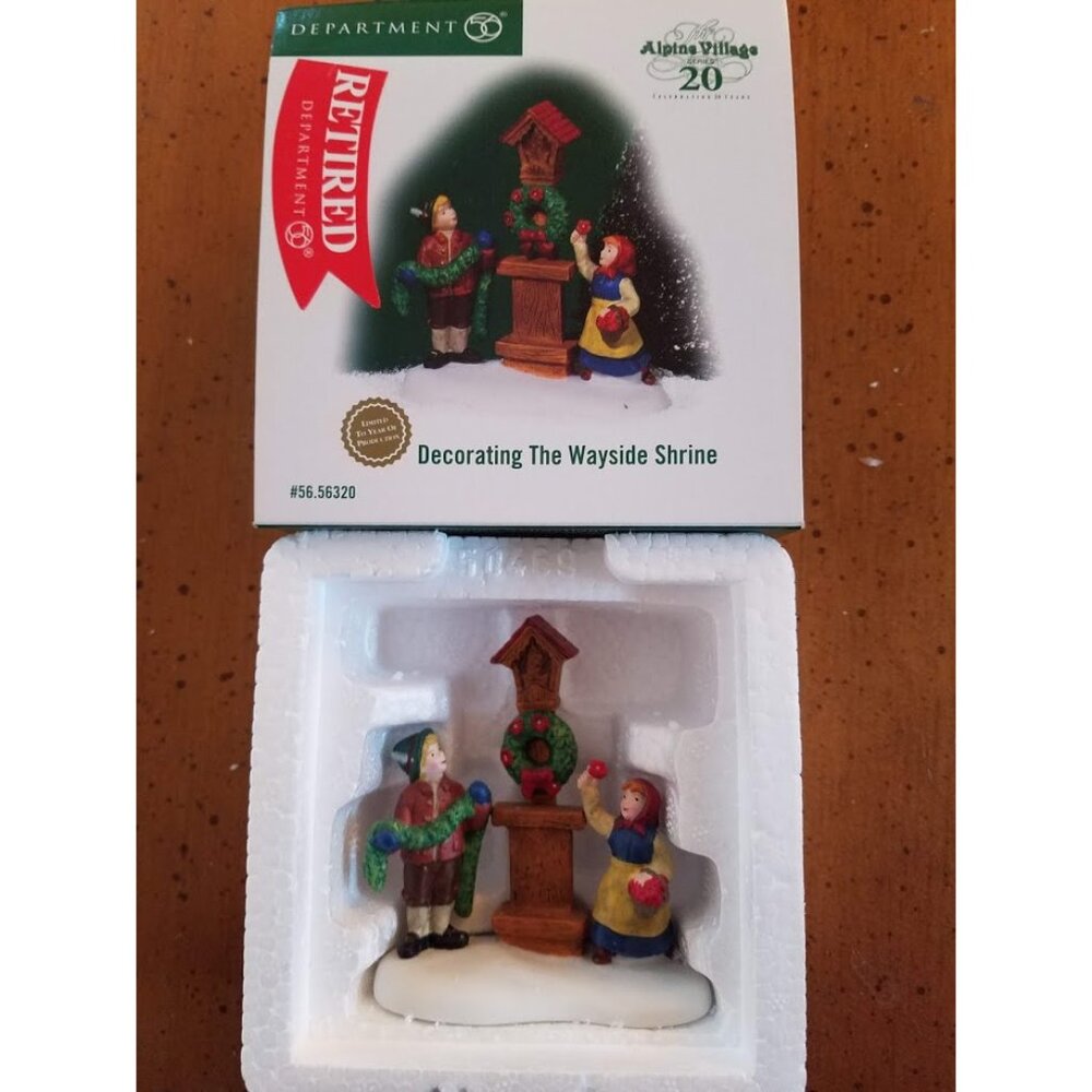 "Decorating The Wayside Shrine" #56320 Alpine Series 20 -Retired-  Pre-owned